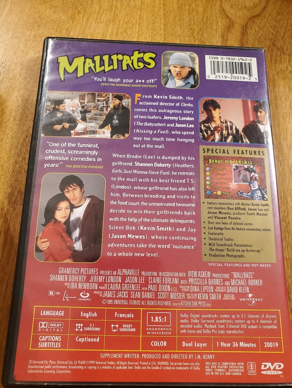 Mallrats Collector's Edition Widescreen Kevin Smith DVD - Picture 2 of 4